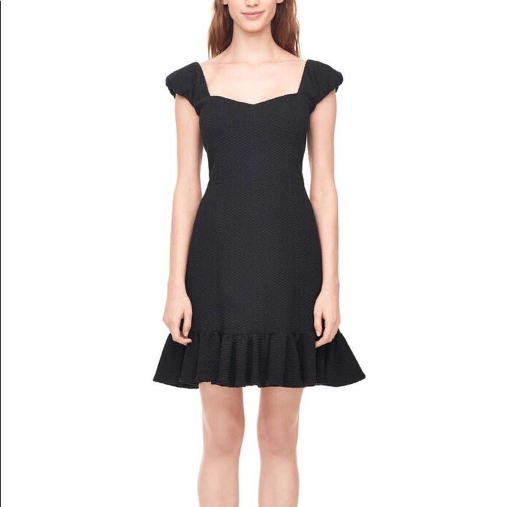 Rebecca Taylor Cap Sleeve Stretch Texture Dress